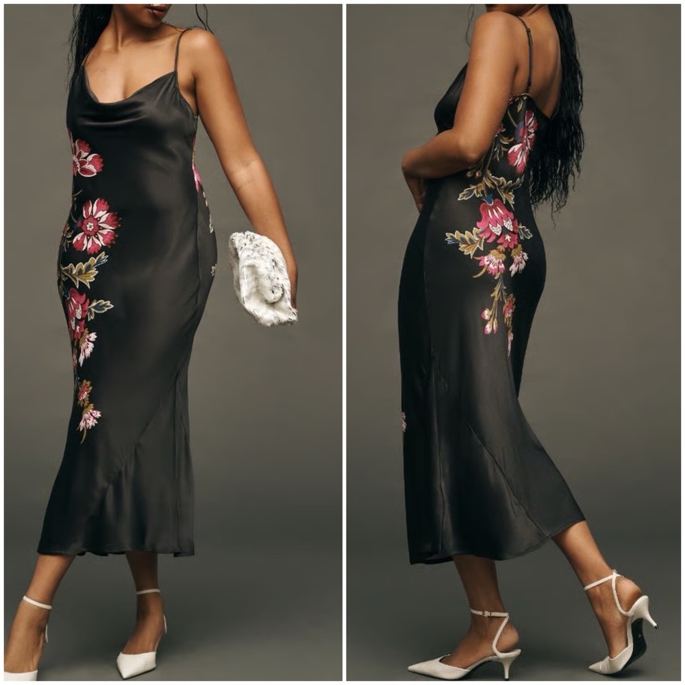 NWT By Anthropologie Printed Slip Dress.        3